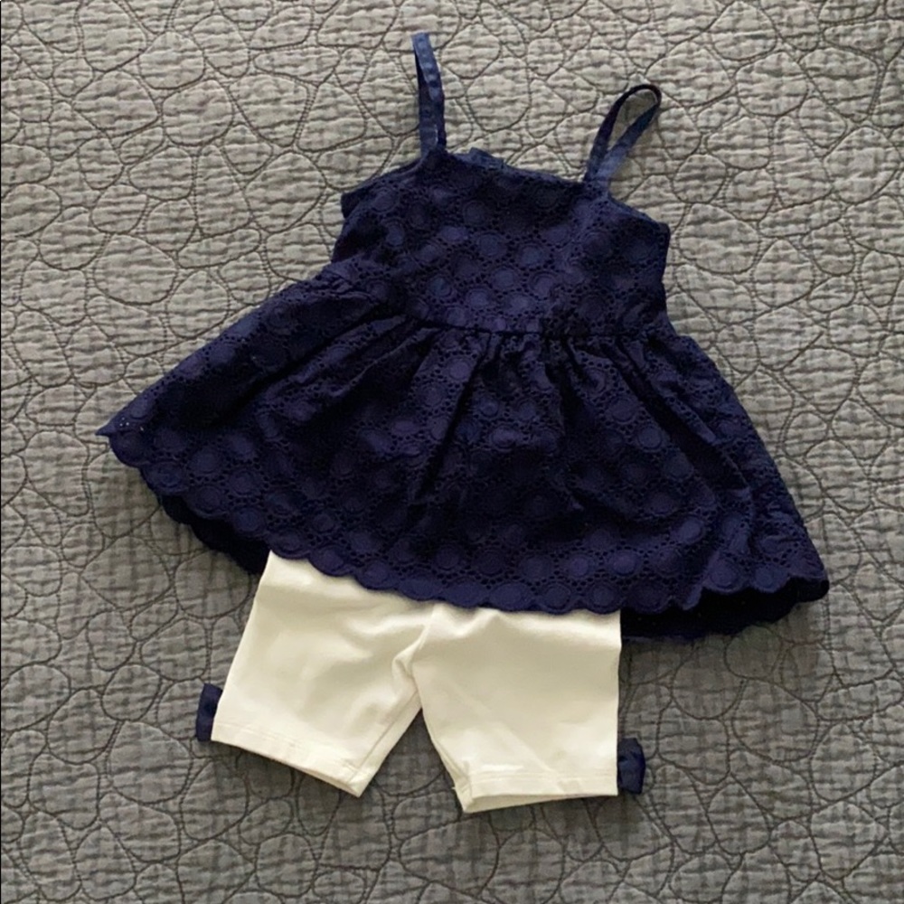 Navy blue summer dress and coordinating shorts **SALE**